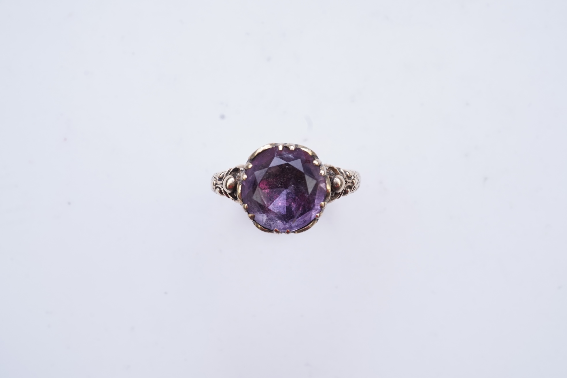 An amethyst ring, 19th century composite
